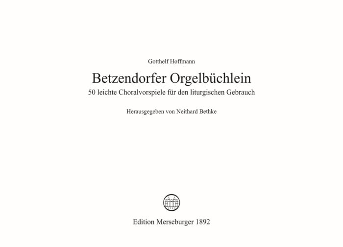 Betzendorfer Orgelbüchlein