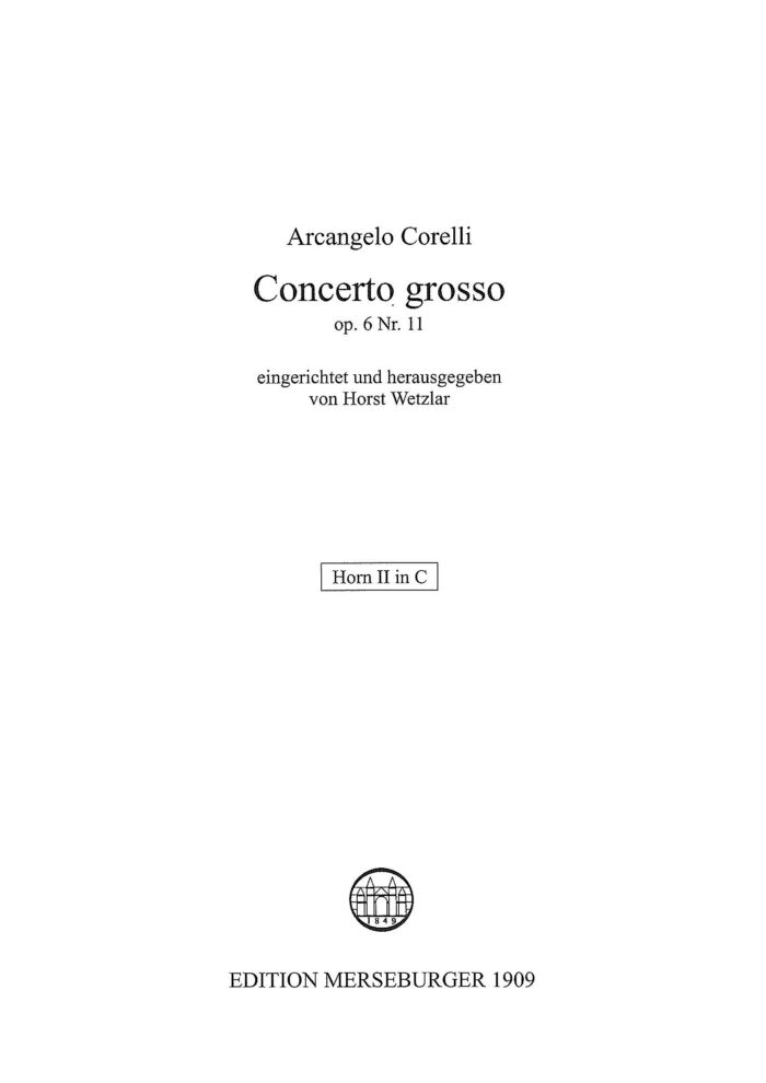 Concerto Grosso, Opus 6, Nr. 11 für 7 Blechbläser – Bild 11
