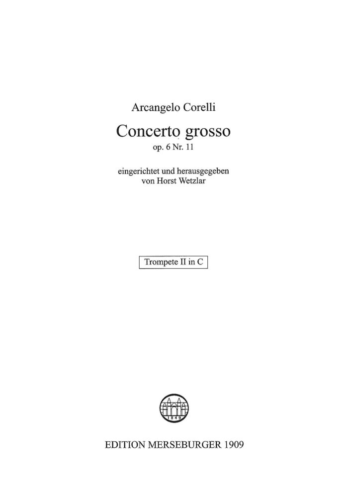 Concerto Grosso, Opus 6, Nr. 11 für 7 Blechbläser – Bild 5