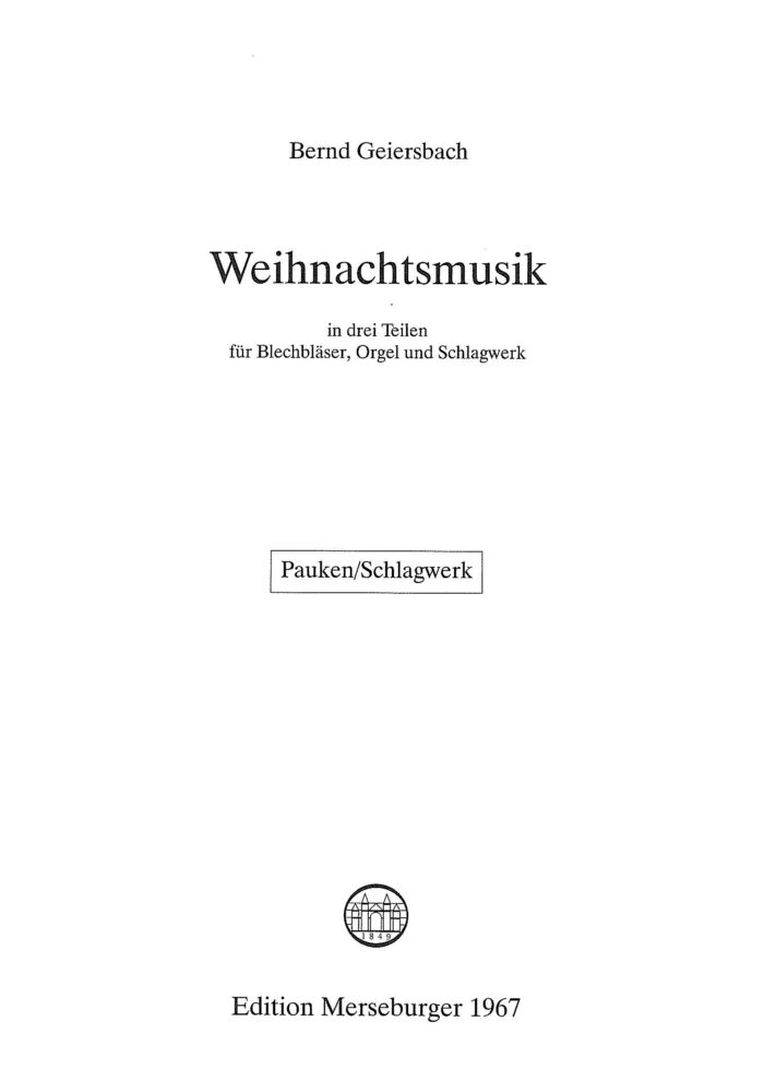 Weihnachtsmusik für Blechbläser, Orgel und Schlagwerk – Bild 5