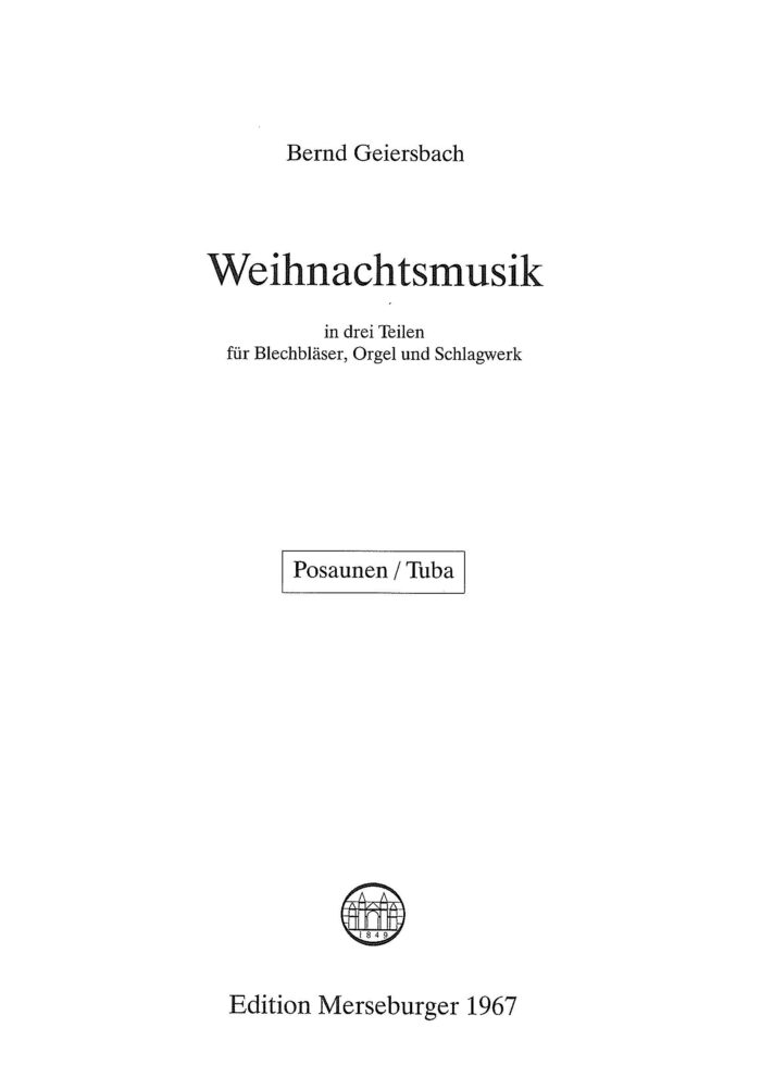 Weihnachtsmusik für Blechbläser, Orgel und Schlagwerk – Bild 4