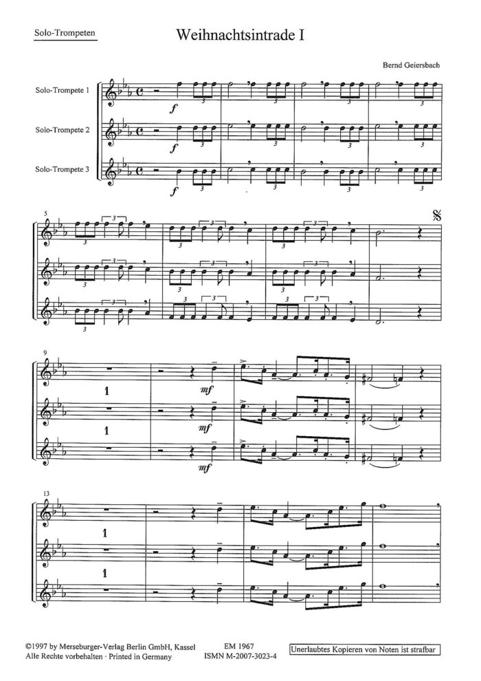 Weihnachtsmusik für Blechbläser, Orgel und Schlagwerk – Bild 7