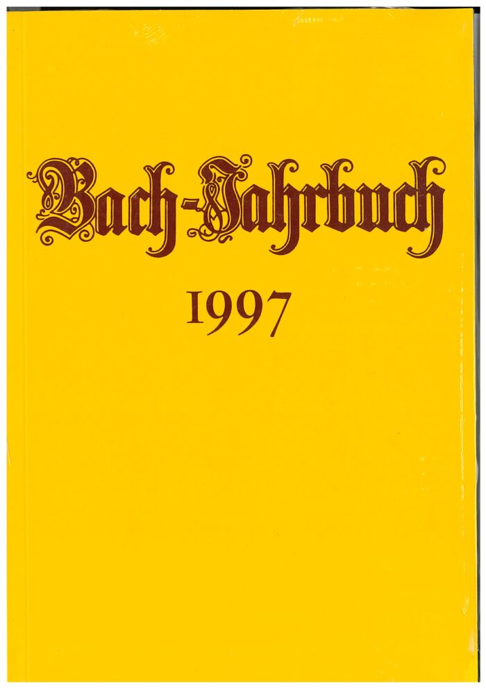 Bach-Jahrbuch 1997