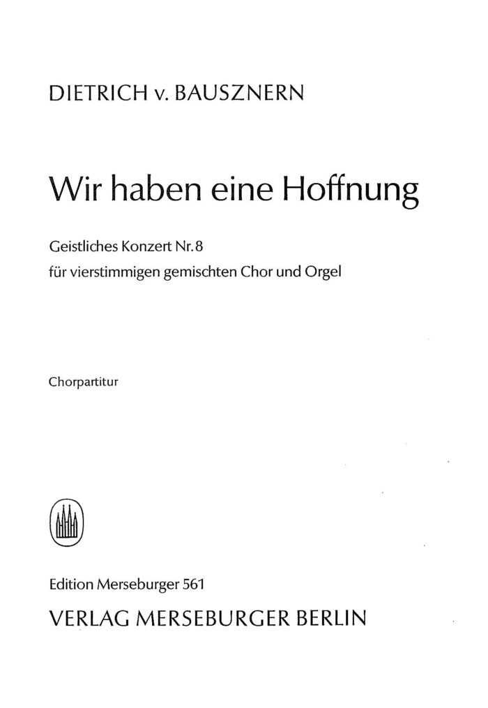 Wir haben eine Hoffnung. Geistliches Konzert Nr. 8 – Bild 3