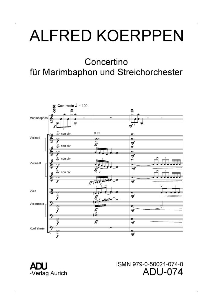 Concertino für Marimbaphon und Streichorchester