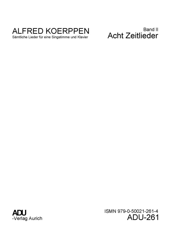 Acht Zeitlieder (Band II)