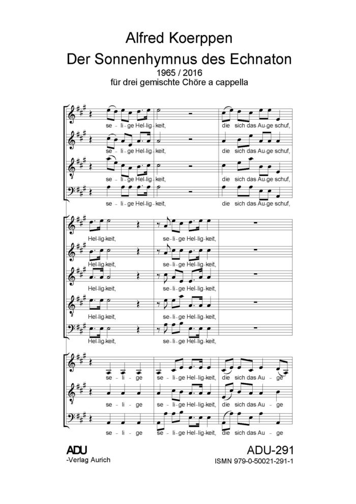Der Sonnenhymnus des Echnaton (1965/2016)