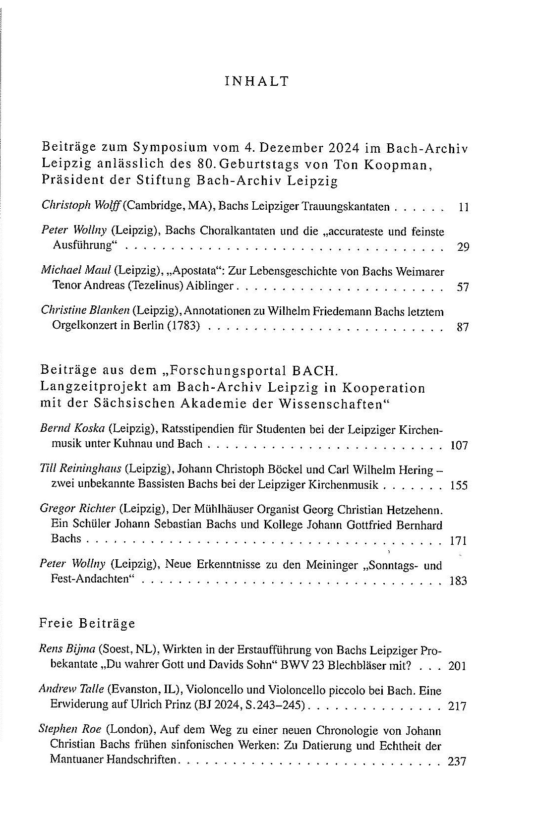 Bach Jahrbuch 2025 – Bild 2