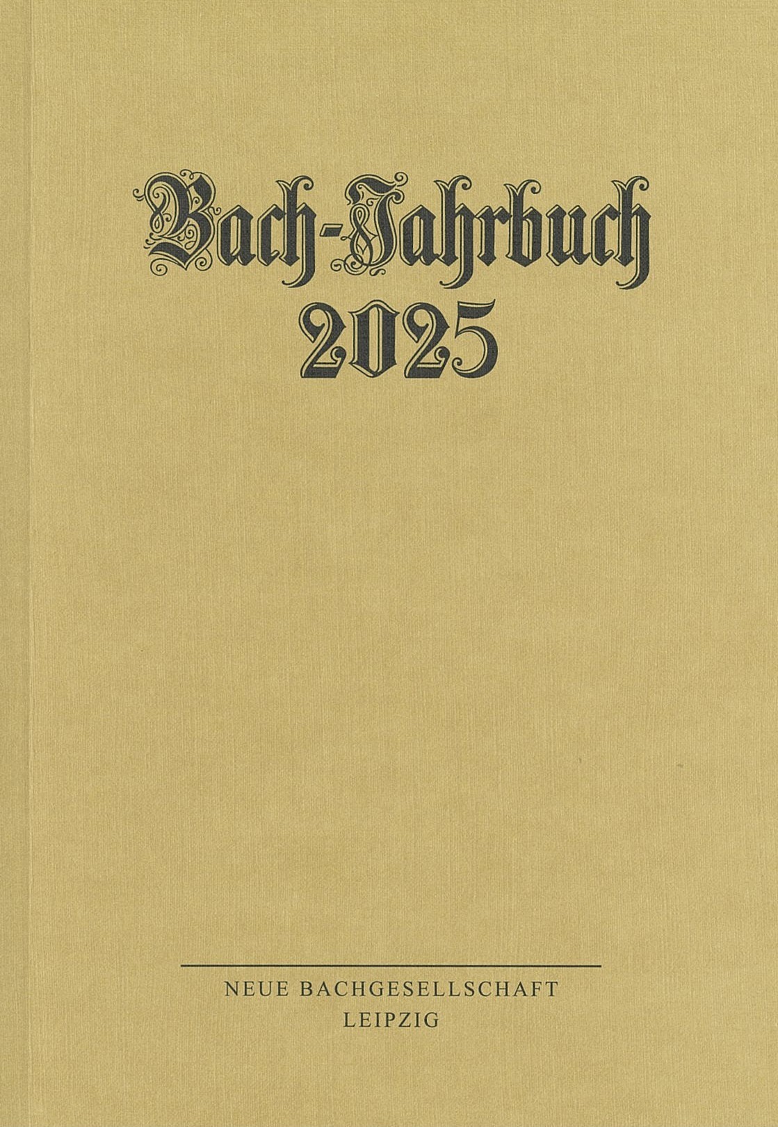 Bach Jahrbuch 2025